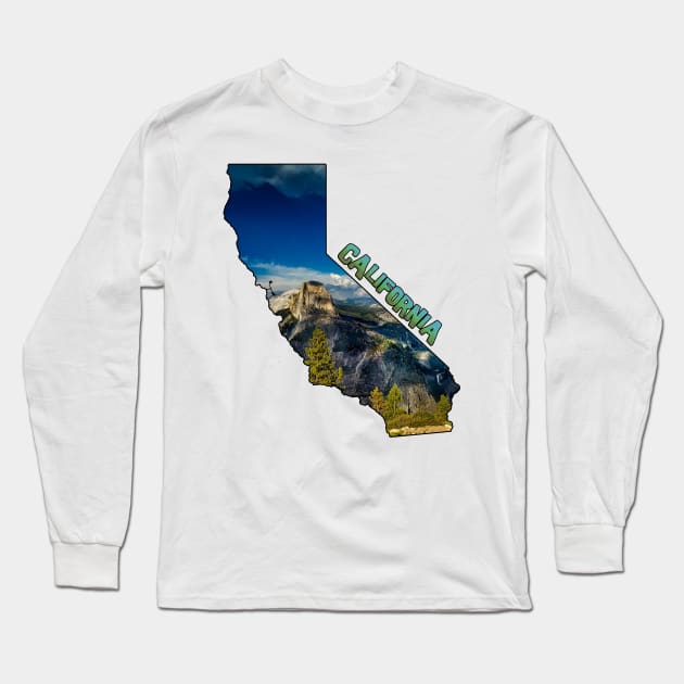 California (Yosemite National Park Half Dome) Long Sleeve T-Shirt by gorff